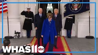 Joe Biden and Donald Trump leave White House after meeting ahead of inauguration