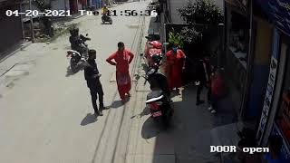 CCTV camera bike 220cc accident Baglung Ramrekha iRepair Shop