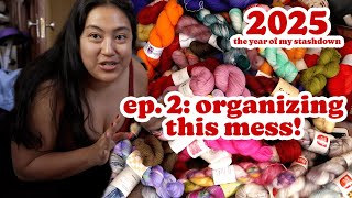 2025: The Year of The Yarn Destash - Ep. 2: Organizing this MESS of a stash! | MONTTFIBERS