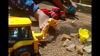 Diecast vehicles in Mud | Construction Toys, Tractor, Truck | Kids Playtime | Toys covered with Mud