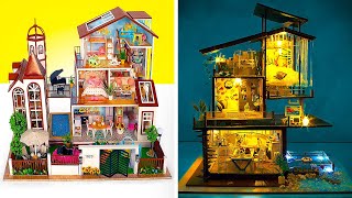 DIY Awesome Mini Houses With Incredible Decor! || 2 Cool Dollhouse Kits
