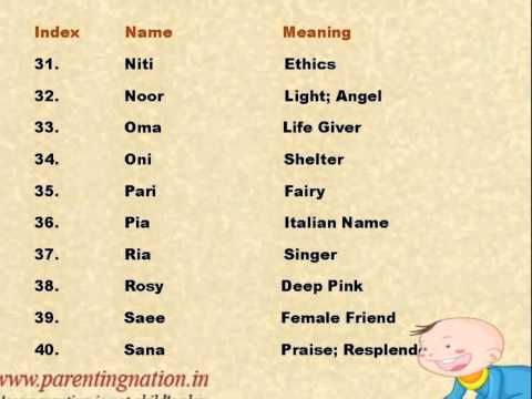 Girl Baby Names Top 20 Most Beautiful Unique Uncommon And O So