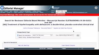 How to search for Editorial Board Members as reviewers in Editorial Manager