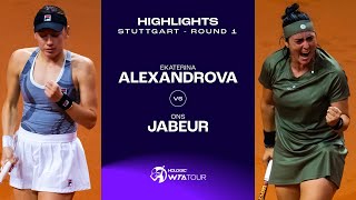 Ekaterina Alexandrova vs. Ons Jabeur | 2024 Stuttgart Round 1 | WTA Match Highlights