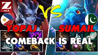 YOPAJ (QUEEN OF PAIN) vs SUMAIL (PUCK) - Epic Battle Of Mid Players Dota 2 - Z Dota 2 Channel