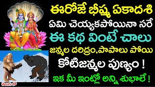 ఈరోజే భీష్మ ఏకాదశి ఈ కథ వింటే చాలు జన్మల దరిద్రం పోయి కోటిజన్మల పుణ్యం || Bhishma Ekadasi 2022