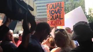 Activists cheered at the jailing of clerk Kim Davis over marriage licenses