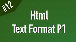 Learn Html In Arabic #12 - Text Format Part 1