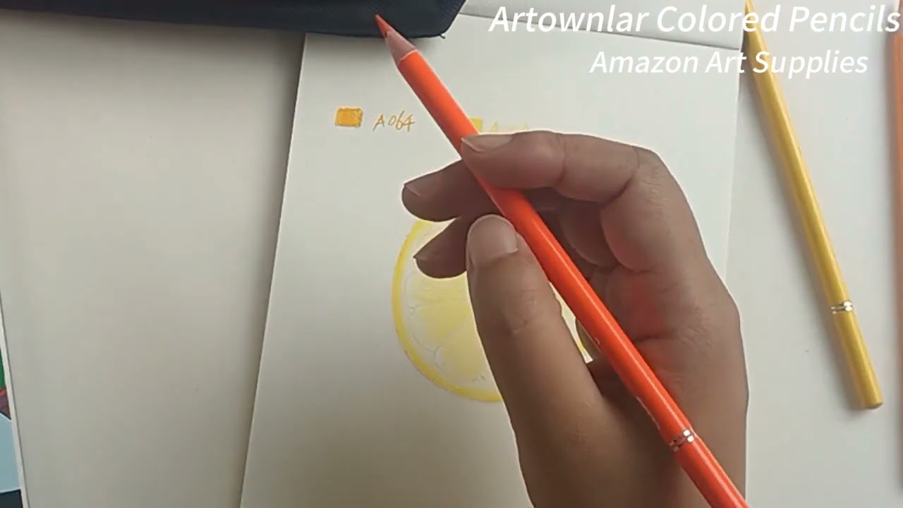 How To Draw Lemon By Artownlar Colored Pencils - YouTube