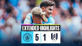 EXTENDED HIGHLIGHTS | Man City 5-1 Fulham | Haaland nets 7th City hat-trick