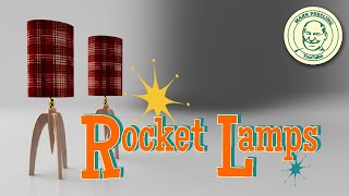 Rocket Lamps. A pair of DIY, Mid Century Modern Bedside Lamps