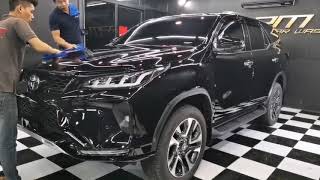 LIVE- Toyota Fortuner Legender 2.4 สีดำ |EP2 ขั้นตอนเคลือบแก้วชั้นแรก เคลือบเซรามิกรถยนต์ ถามราคาได้