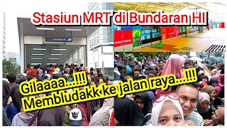 MRT Jakarta Membludak - Suasana di HARI TERAKHIR Trial Run