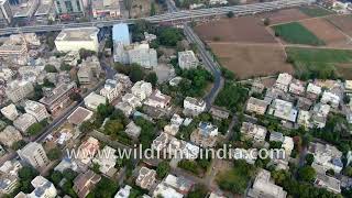 Vadodara city 360 aerial view of well planned Gujarat city: Baroda by its older name