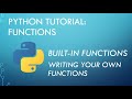 Python Tutorial 6: Functions