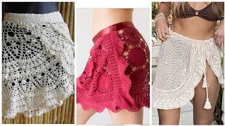 Top 25 Crochet lace beach skirts cover -up wrap mine skirts hippie skirt easy free crochet pattern