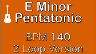 Eマイナーペンタトニックスケール練習(BPM140 2ループ)-E minor pentatonic scale practice bpm140 2Loop-