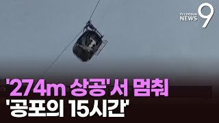 상공에서 공포의 15시간…파키스탄 케이블카 274m서 멈춰