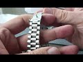 how to adjust nibosi day date bracelet that is too large after all removable links removed. watch