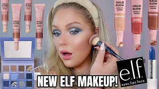 NEW *VIRAL* ELF MAKEUP TESTED 🤩 ELF Halo Glow Beauty Light Wands (are they a dupe?) + more!