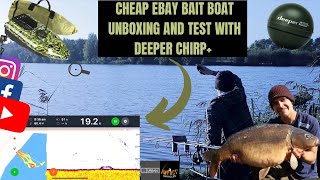 CHEAP Ebay RC BAIT BOAT? |Unboxing|First Impressions & Test With Deeper Chirp+