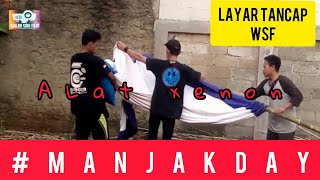 Layar tancap wulan sari film (manjakday) Di tempat Hajatan alat xenon