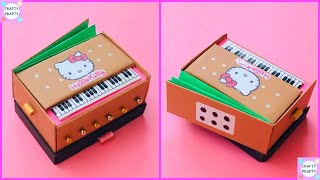 How to Make Miniature Paper Hello kitty Harmonium /  Musical Instruments /DIY Hello kitty Harmonium