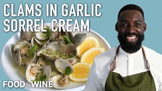 Eric Adjepong’s Clams in Garlic Sorrel Sauce Are Your New Gourmet Summer Fave | Chefs At Home