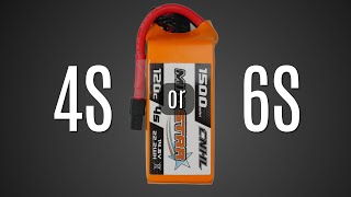 Is 6S LiPo battery more efficient that 4S?