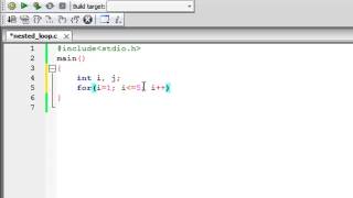 C Programming Tutorial - 39: Nested Loops