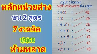 หลักหน่วยล่างชน 2 สูตร 7งวดติด 1มี.ค.68 รอลุ้น