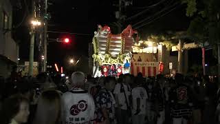 2023年７月16日 八尾高安夏祭り本宮大窪太鼓台宮入りの担ぎ合い