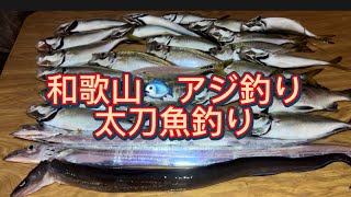 和歌山🐟アジ釣り🎣太刀魚釣り🎣アジは順調✨太刀魚は大きくなってる✨えっ⁈こんな🐟も釣れたよ😆