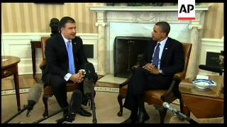 President Obama discusses free trade with Georgia President Saakashvili