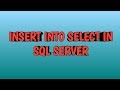 INSERT INTO SELECT in sql server | By SQL Training | By SQL