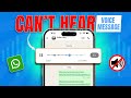 How to Fix Voice Chat Playing But No Sound on WhatsApp on iPhone | Voice Message Issues