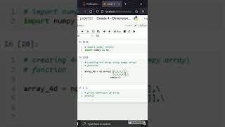 Creating 4 Dimensional array using numpy | Codersarts
