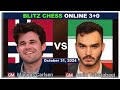 Magnus Carlsen vs GM Amin Tabatabaei | Blitz Chess Online 3+0 | ChessCom | October 31, 2024