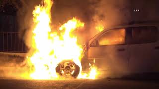 Exploding SUV Fire Caught On Camera | POMONA, CA 1.10.21