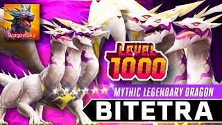 LEVEL 1000 - BITETRA Mythic Legendary Dragon Level up - DRAGONSKY  - DragonSky : Idle \u0026 Merge 飛龍不累