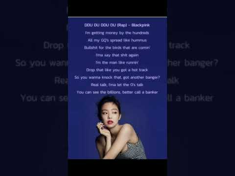 Blackpink Jennie Dududu English Rap Lyrics🖤💗#blackpink #blink #jennie ...