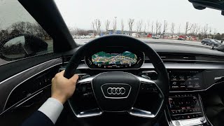 2024 AUDI A8 55 TFSI qu. Premium - POV Test Drive(rain) #a8 #pointofview