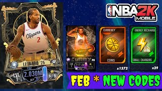 FEBRUARY NEW ⚠️NBA 2K MOBILE CODES 2025 - NBA 2K MOBILE REDEEM CODES - CODES FOR NBA 2K MOBILE