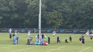 Panthers WR Keith Kirkwood is carted off the field after taking a hit to the head from JT Ibe