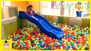 Indoor Playground Fun for Kids and Family Play Slide Rainbow Colors Balls Learn | MariAndKids Toys