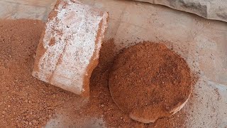 Vlog:Gritty textures ki crumbling Red Gritty bucket k chunks bana diye