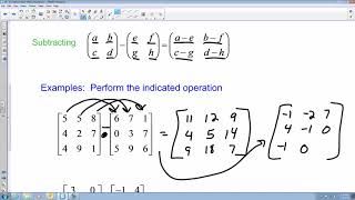 3.5 Perform Basic Matrix Operations
