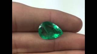 Nhìn này 5.79 ct vẻ đẹp Pear ngọc từ Muzo Colombia