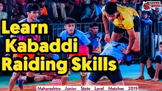 Learn Kabaddi Raiding Skills | Top 10 Best Kabaddi Raids | Junior Kabaddi State Level Matches ||Hit👍