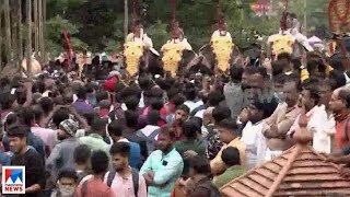 ഘടകക്ഷേത്രങ്ങളിലെ എഴുന്നള്ളിപ്പ് നടക്കുന്നു; കണിമംഗലം ശാസ്താവ് എത്തി മടങ്ങി | Thrissur pooram